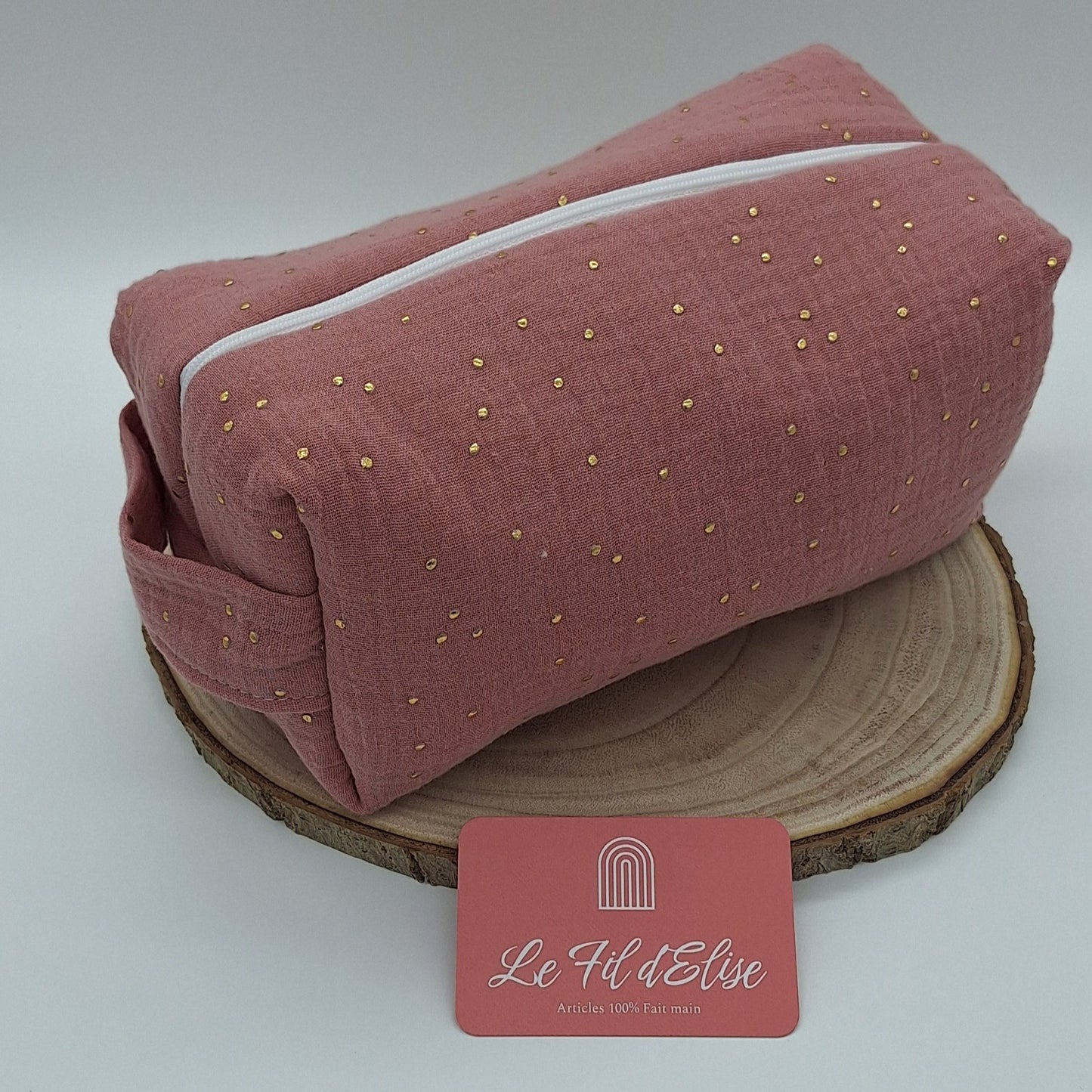 Trousse de toilette _ Rose à pois